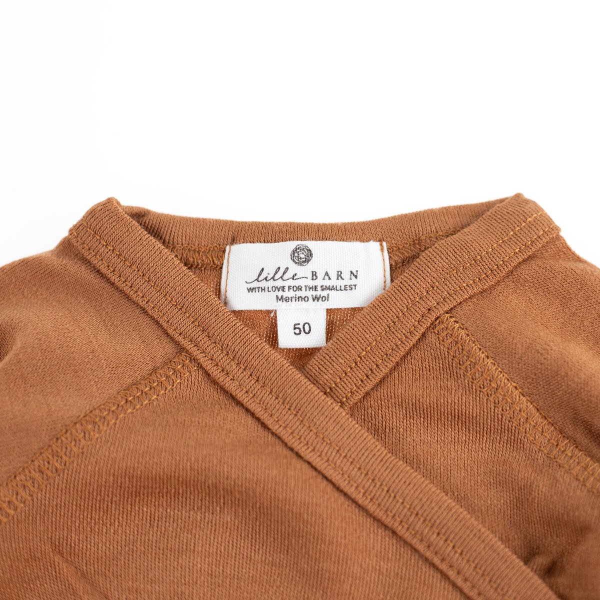 Woolen wrap-over romper long sleeves - Merino wool - Argan Oil