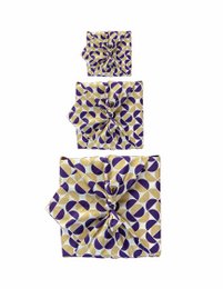 Furoshiki 3-pack - enkelzijdig - gouden manen - FabRap