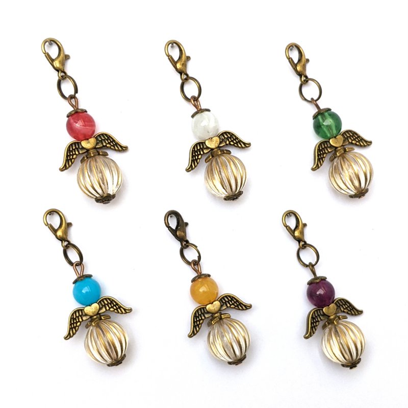 Schutzengel „Gesa“ Schlüsselanhänger, 6er-Set, bronzefarben