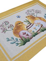 Küken-Ostern-Frühstücks-Tischset in Gobelin