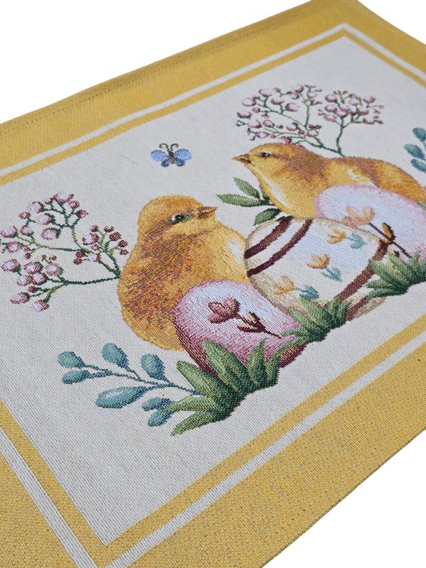 Küken-Ostern-Frühstücks-Tischset in Gobelin