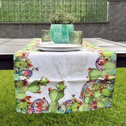 Runner da 45x150cm 100% Cotone Pesante - Cactus