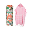 TOWEL TO GO IPANEMA KIDS Cotton Beach Poncho 60x48 cm | Quick Dry Changing Towel | Pink | with Gift Box