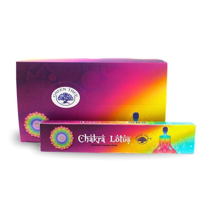 Green Tree Chakra Lotus Hand Rolled Natural Incense Sticks