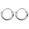 Round Hoops Earrings Silver