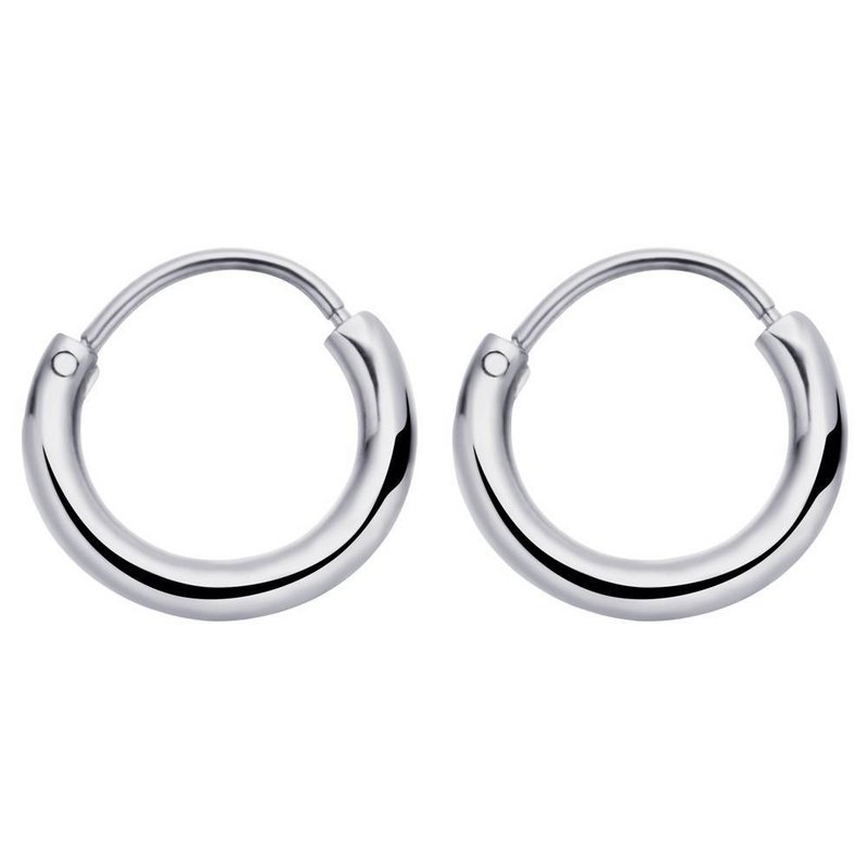 Round Hoops Earrings Silver