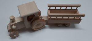 wooden tractor with trailer XL