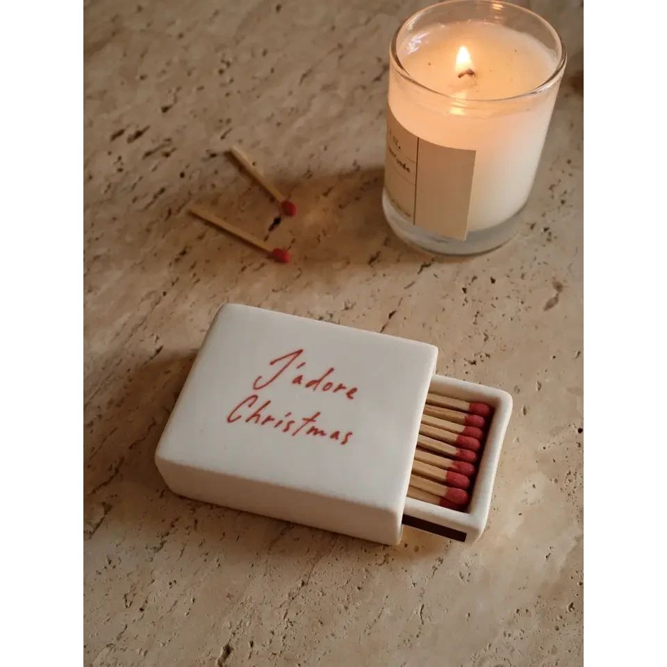 Streichholzschachtel aus Keramik – J'adore Christmas