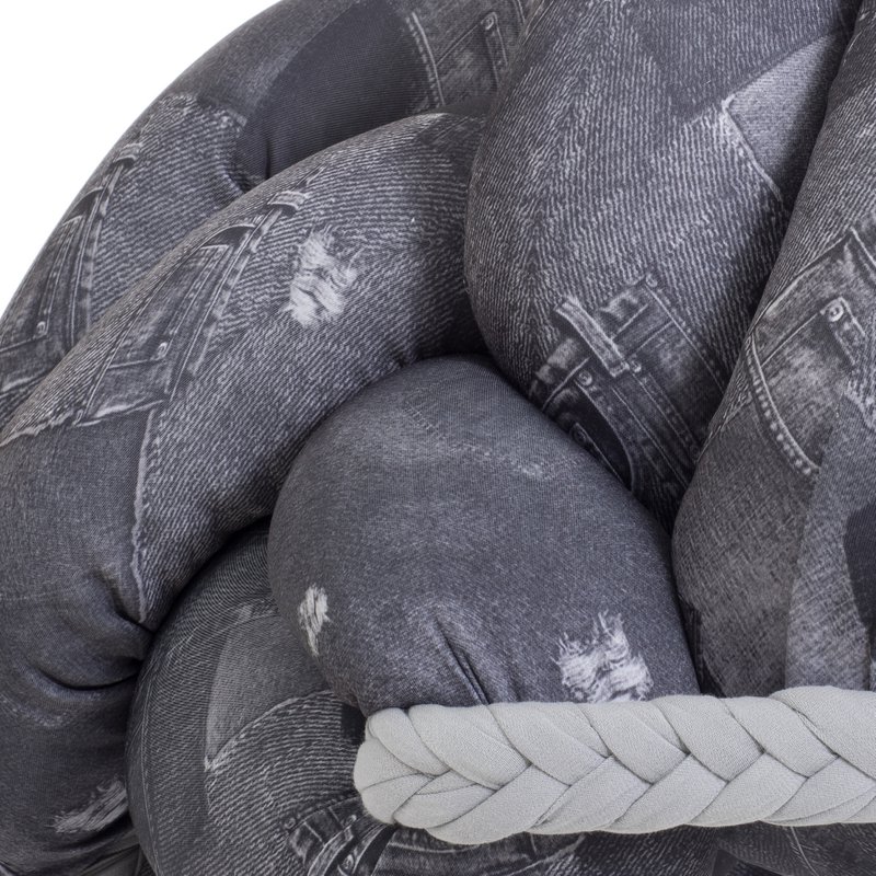 Knotty Knot Large Knot Cushion - Black Jeans