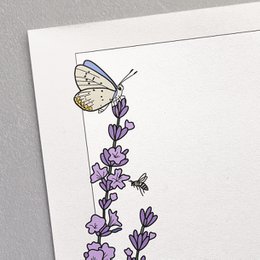 bloc-notes magnétique DIN A7, lavande