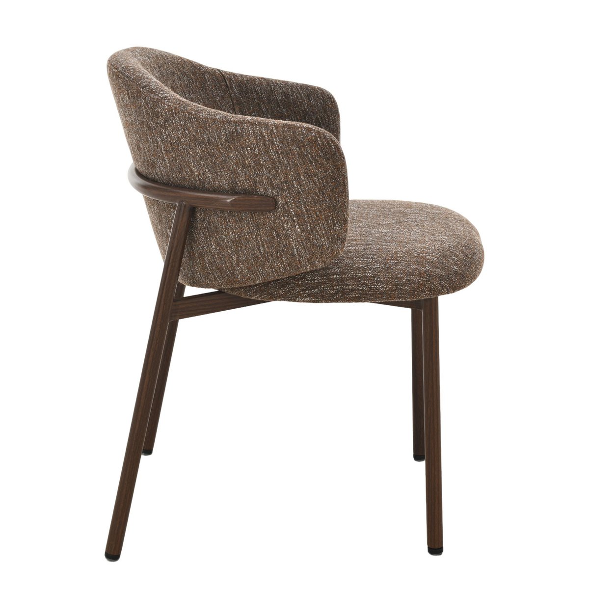 Jenna Dining Chair - Brown - Walnut Legs
