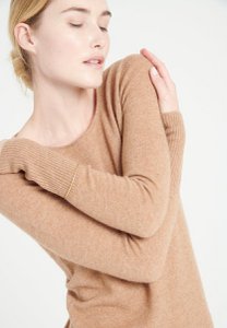 LILLY 12 Robe turtleneck round and cachemire camel