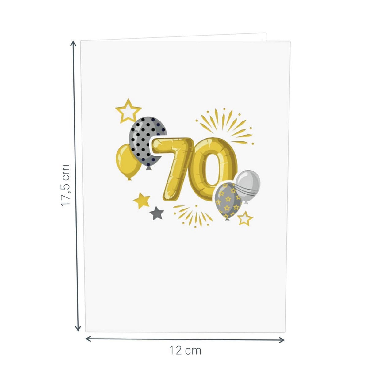 70th birthday pop-up card