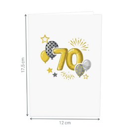70. Geburtstag Pop-Up Karte