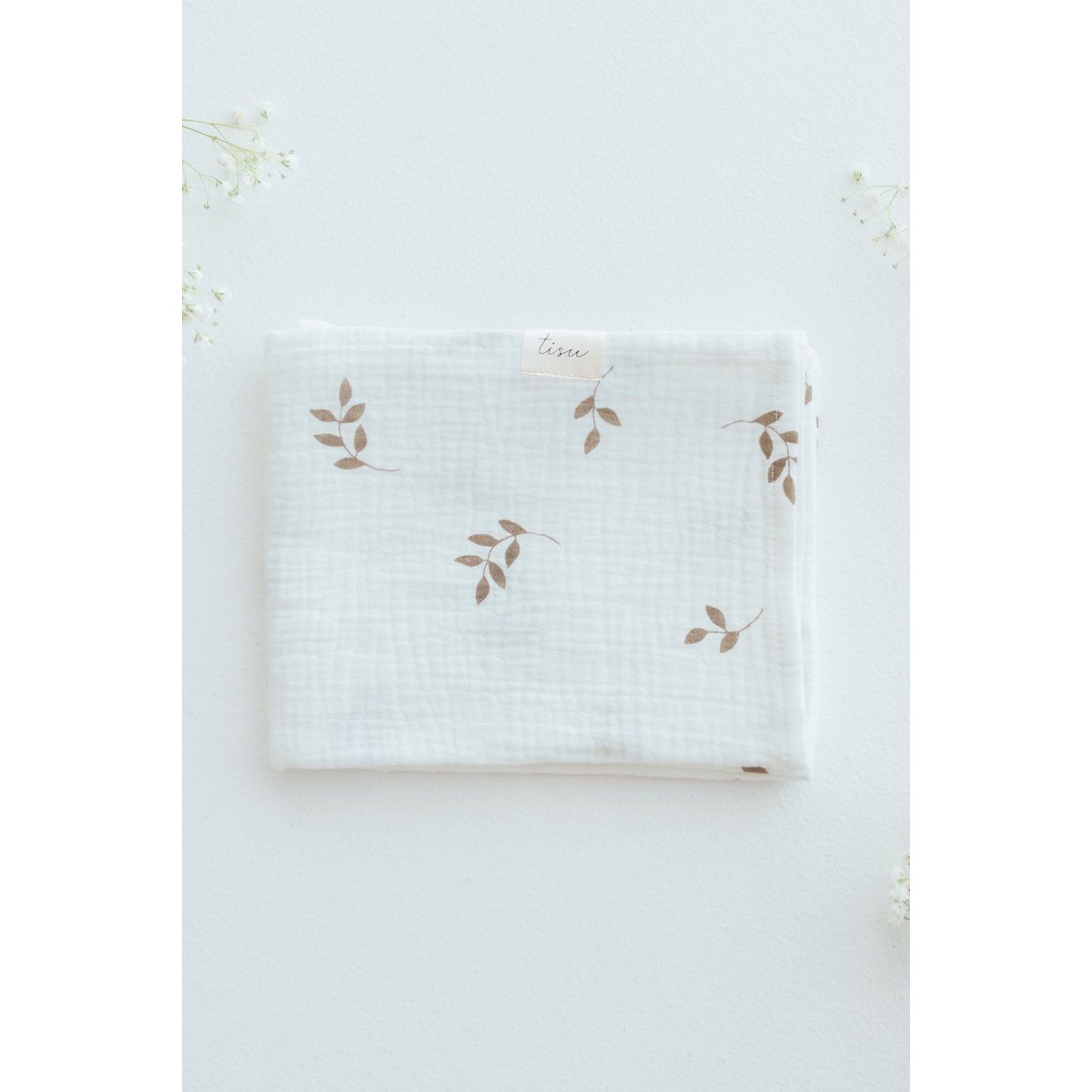 TISU muslin, flødeblade