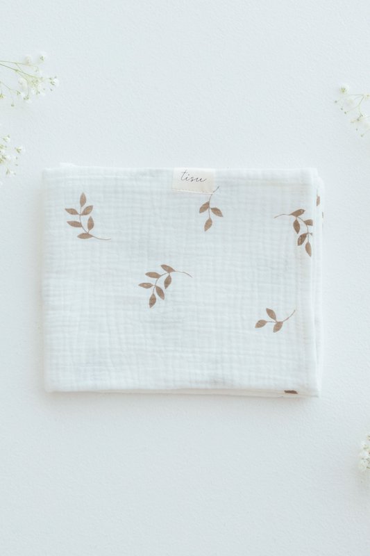 TISU muslin, flødeblade