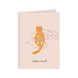 Carte de voeux chat - Félicitations