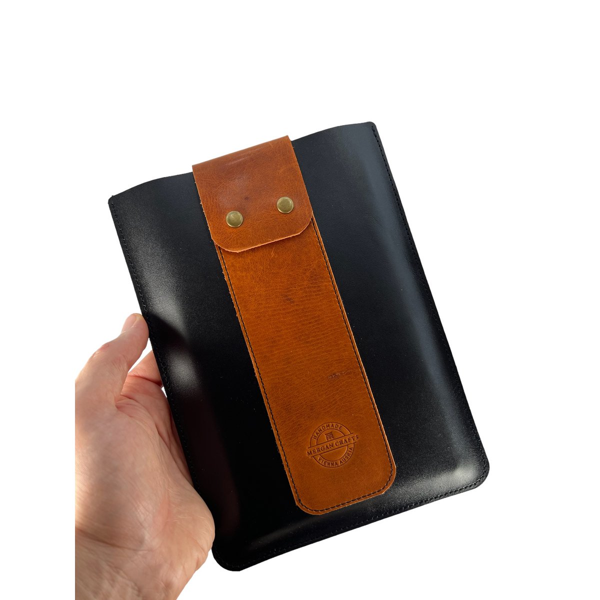 Étui pour tablette, housse pour tablette, en cuir de vachette