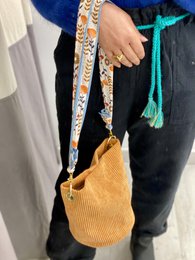 Sac Seau VELOURS CÔTELÉ ARANCIO