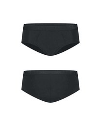 Menstruationsbukser hipsterpiger – medium absorption (sort, pink print)
