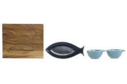 APERITIVO SET 4 PORCELANA 19,5X16,5X1,3 PECES PC211043