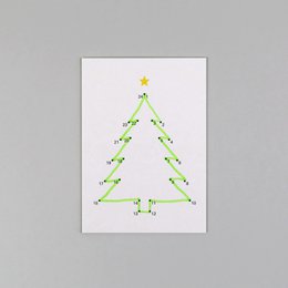 Postkarte Holzschliff Weihnachtskarte Ted Punkte