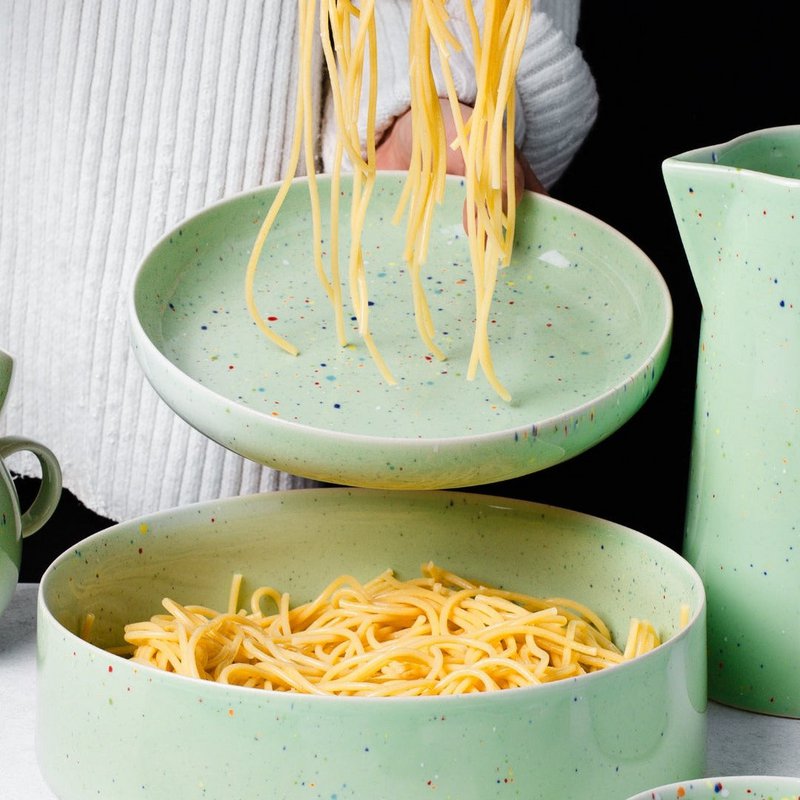 New Party Low Pasta Plate 23cm - Mix 6 Pieces