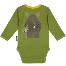 Long Sleeve Bodysuit & Bib Set | Organic cotton |Rhinoceros | Birth gift