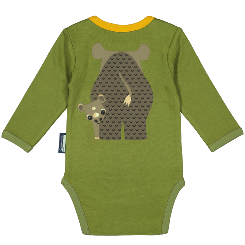Long Sleeve Bodysuit & Bib Set | Organic cotton |Rhinoceros | Birth gift