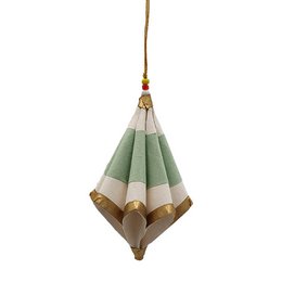 ANNA NERA Fairtrade Cono piegan oro menta naturale set/3 900-024
