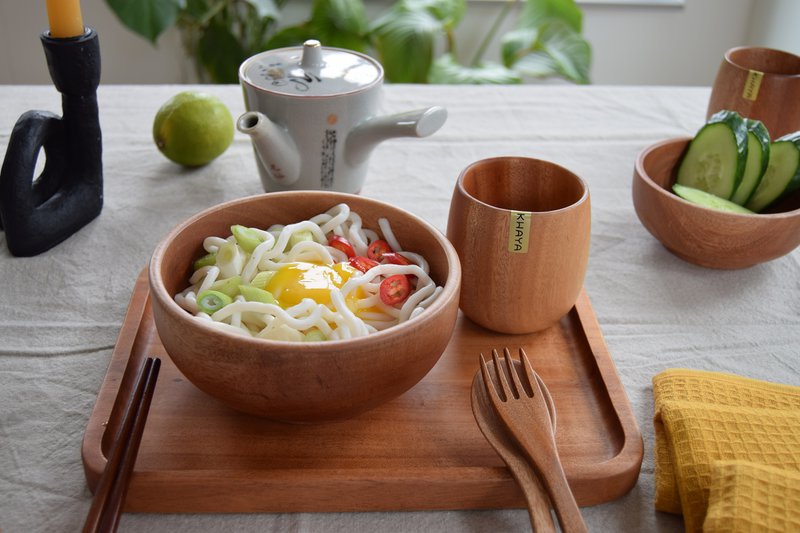 Handmade Tableware - Appetizer Serving Tray 26x20 cm - Eco-friendly - Khaya Wood