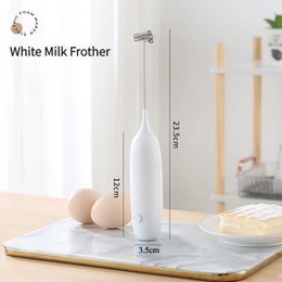 Batidor de huevos portátil, modelo de Batería de PC, batidor de espuma, cocina, automático, café, leche, espuma, herramientas para batir, 1 Batería de PC