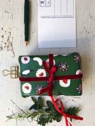 Papier cadeau pour biscuits vert
