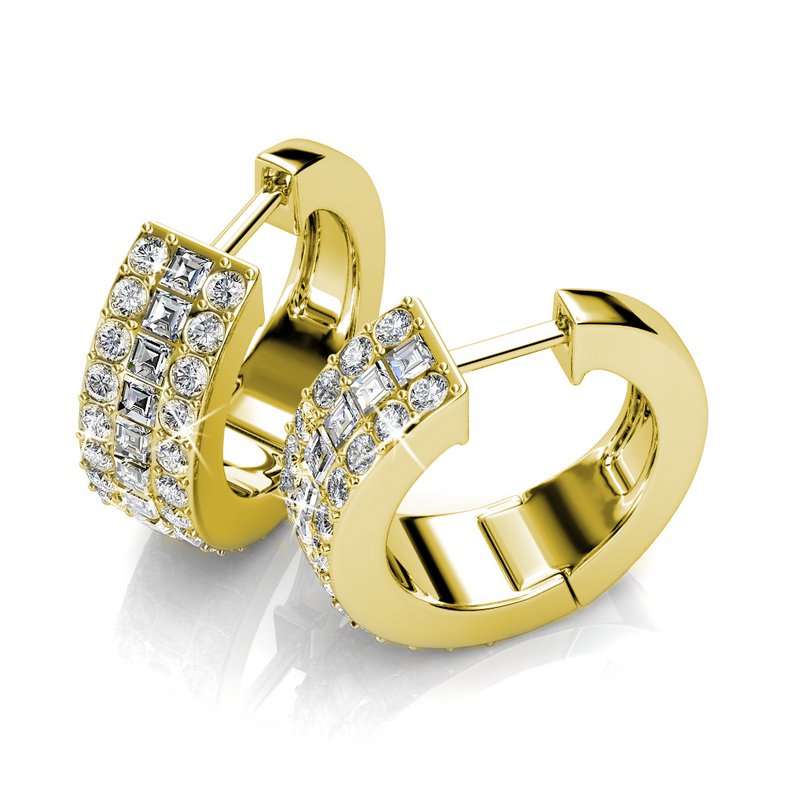 Olena Earrings - Gold and Crystal