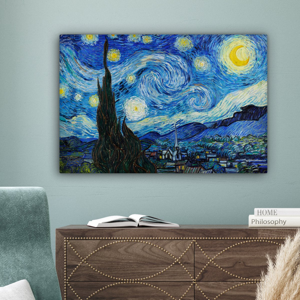 Leinwand Malerei - Wanddekoration - de Sterrennacht - Vincent van Gogh
