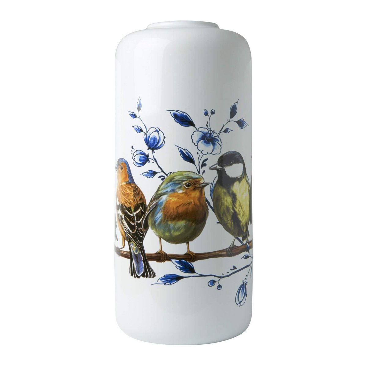 Vase cylindrique Oiseaux de la forêt