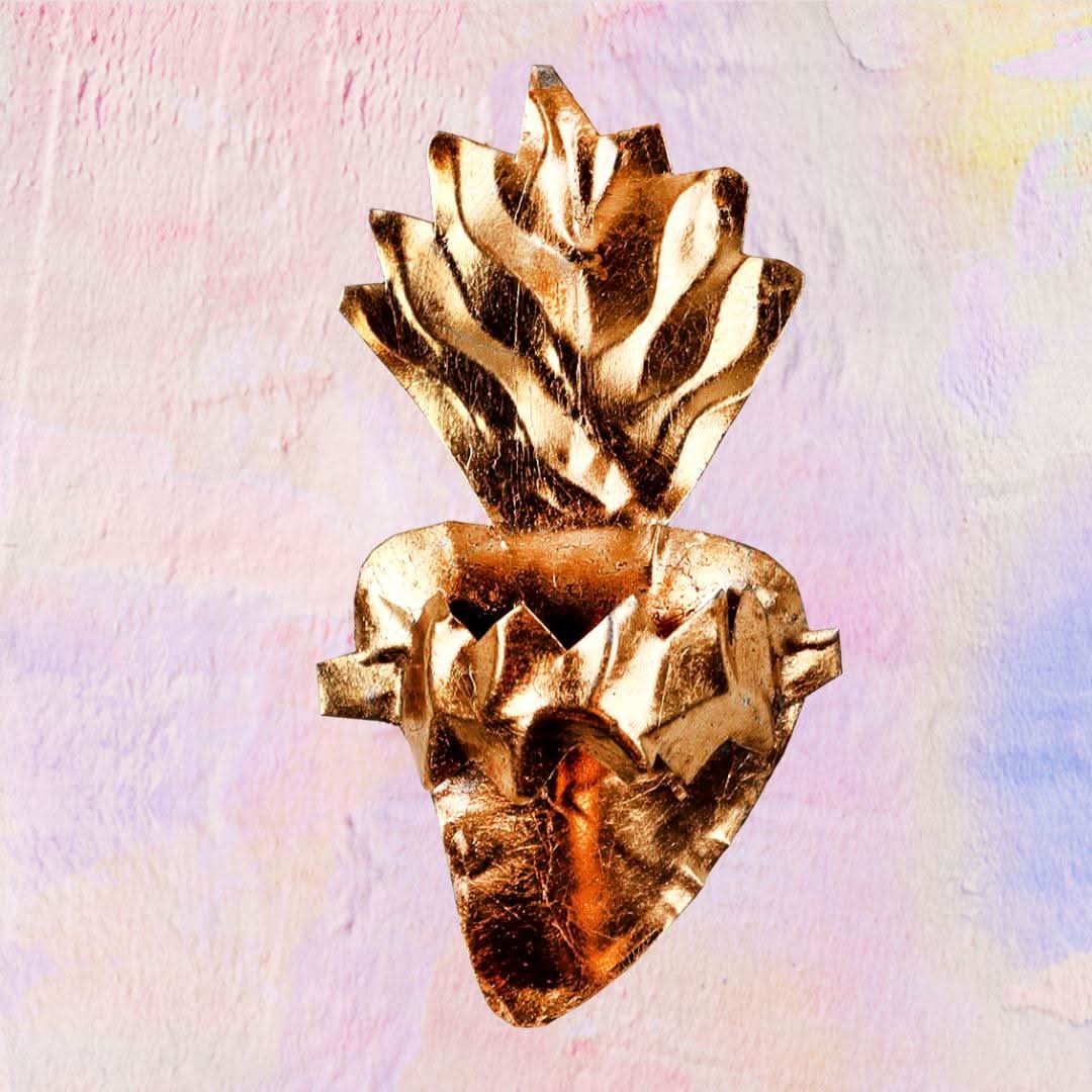 Mini Sacred Heart Gold Piged