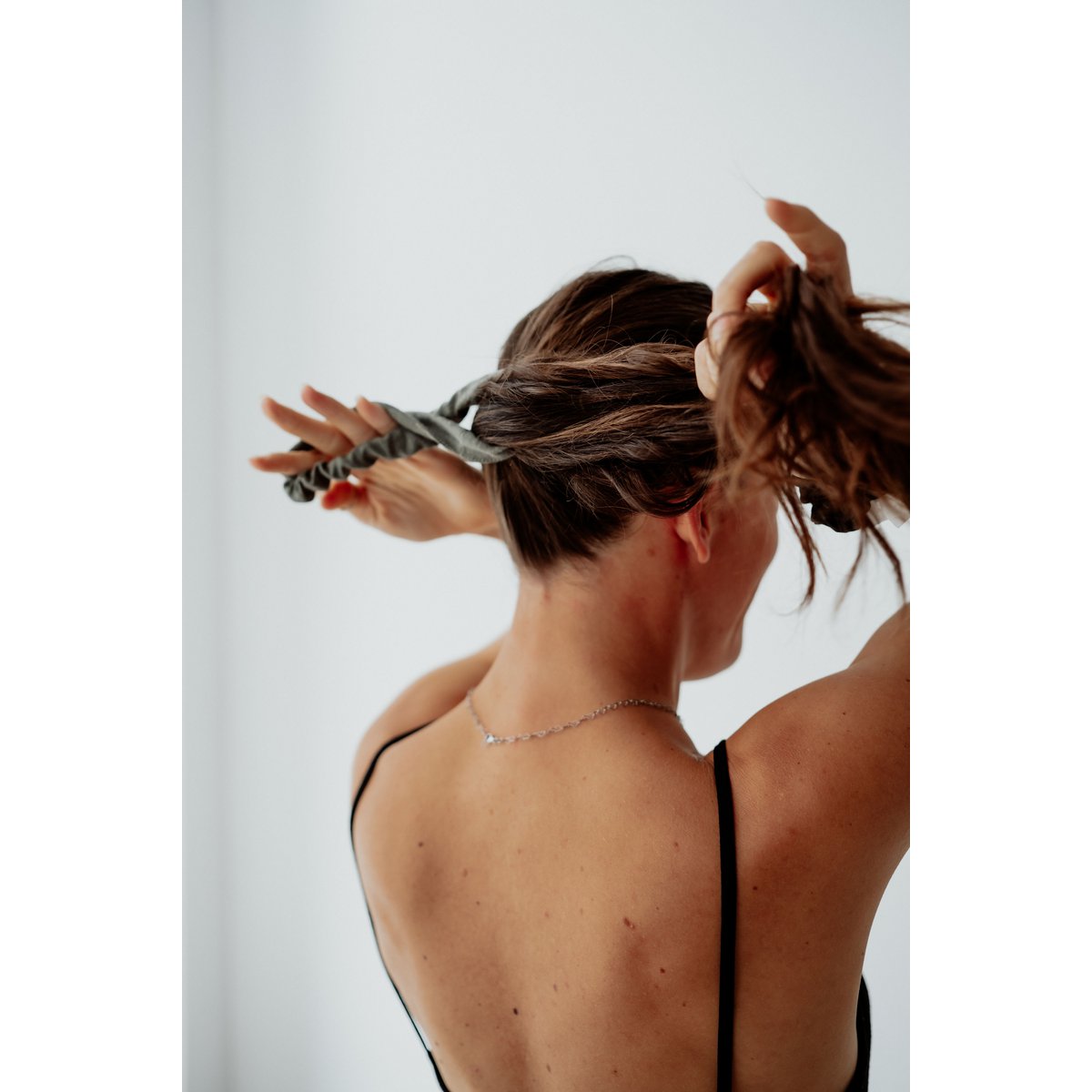 Scrunchies elastici in lino senza plastica natalizi - Elastici per capelli in lino