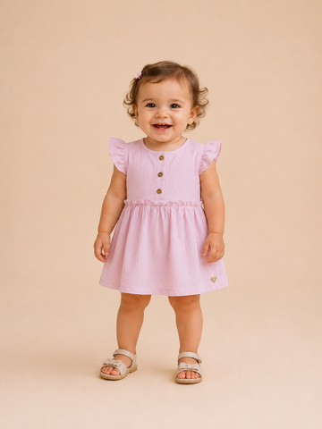 Little Chiq Baby jurkje Blushing Roze