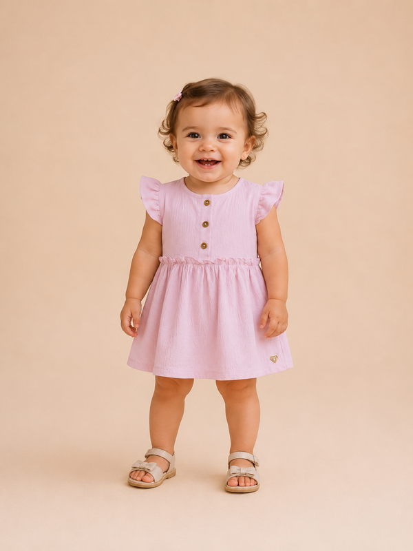 Little Chiq Baby jurkje Blushing Roze
