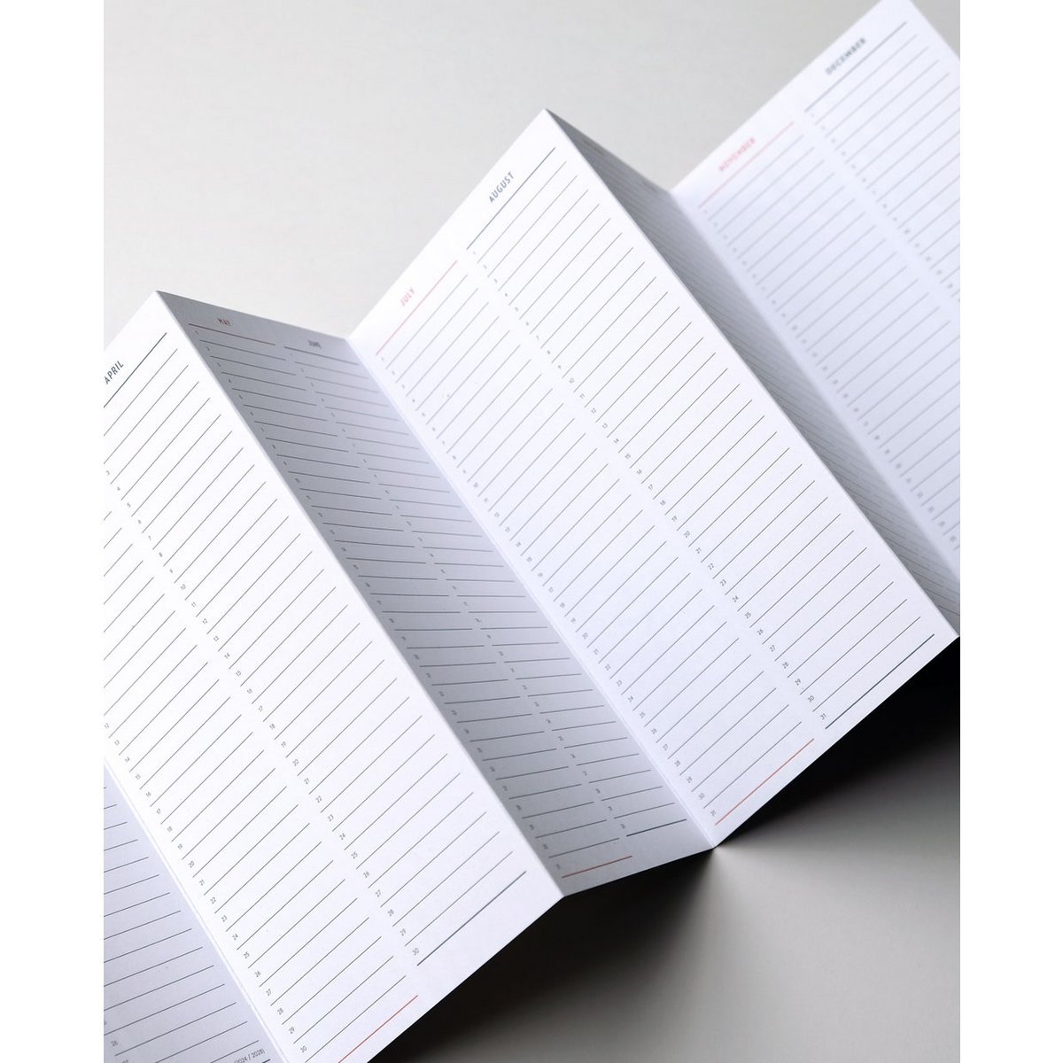 Immerwährender Kalender Black Lines
