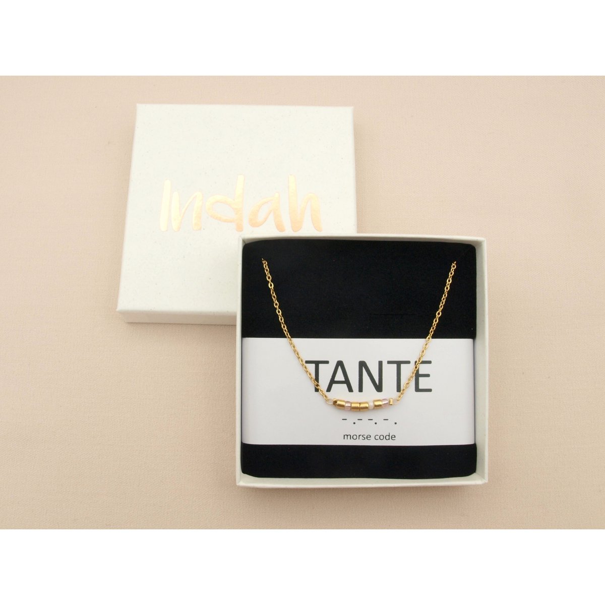Morse code ketting, tante