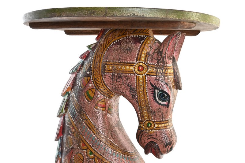 MESITA AUXILIAR MANGO 39X39X47 CABALLO ENVEJECIDO MB201911