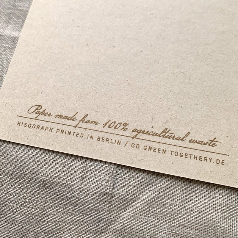 Postkarte / Typo / Easy Peasy / Ökopapier