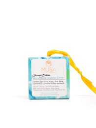 Solid shampoo bar for beach waves and blonde hair, made with natural ingredients to gently cleanse and add volume.