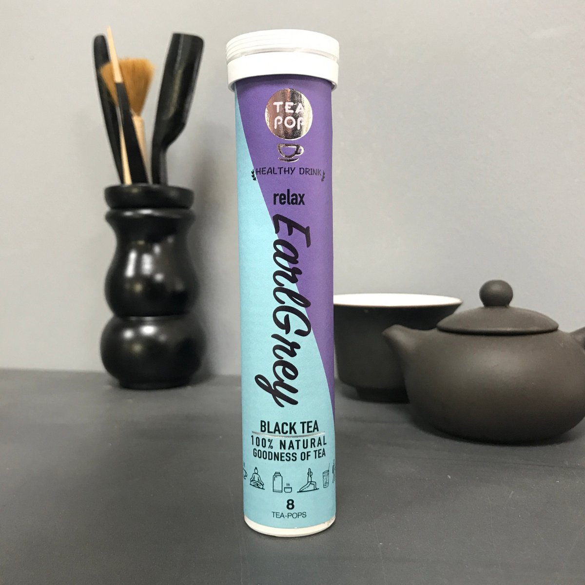 Earl Grey Tea-Pop, thé gourmand à infusion rapide (plateau de 8 tubes)