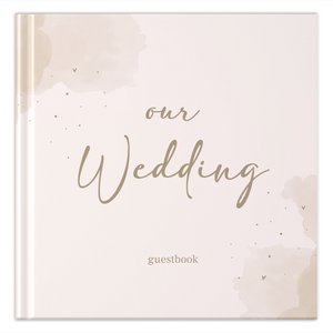 Fyllbooks Wedding guestbook - Our wedding - Watercolor beige