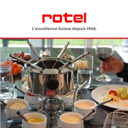 Bourgogne fonduesæt til 6 personer, diameter 17 cm Rotel Swiss Tradition