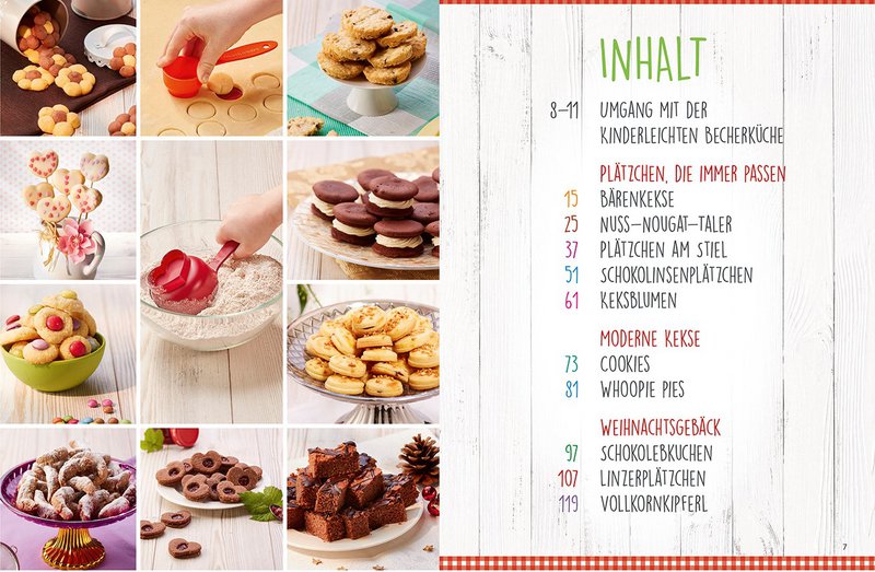 Foolproof mug kitchen - biscuits, biscuits, cookies & Co. (volume 3), incl. 3-piece measuring cup set with cutters