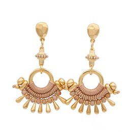 Pendientes TIBÚ beige y dorados